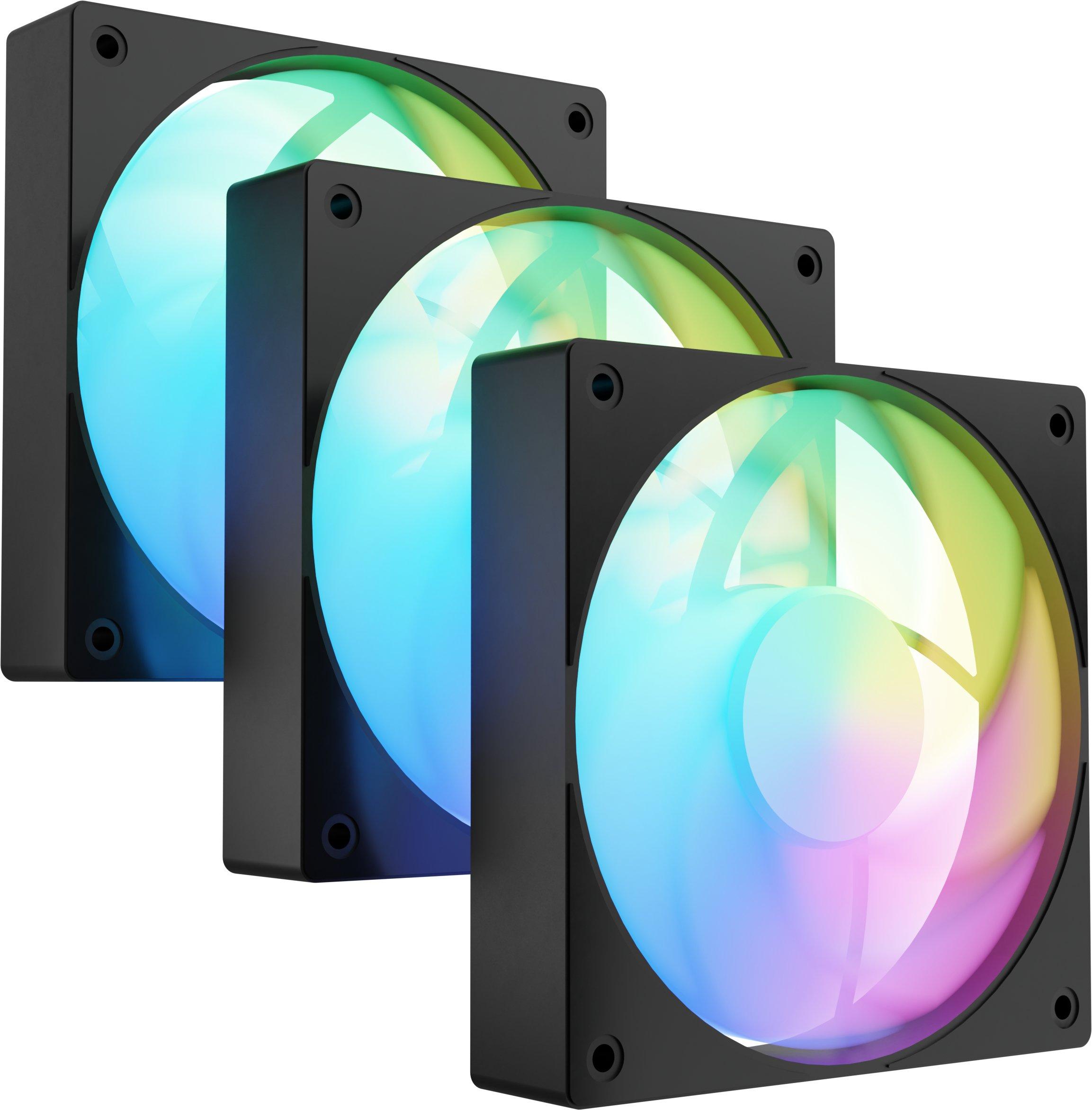 oto computer fan fury sai s12 argb pwm black 3 pack