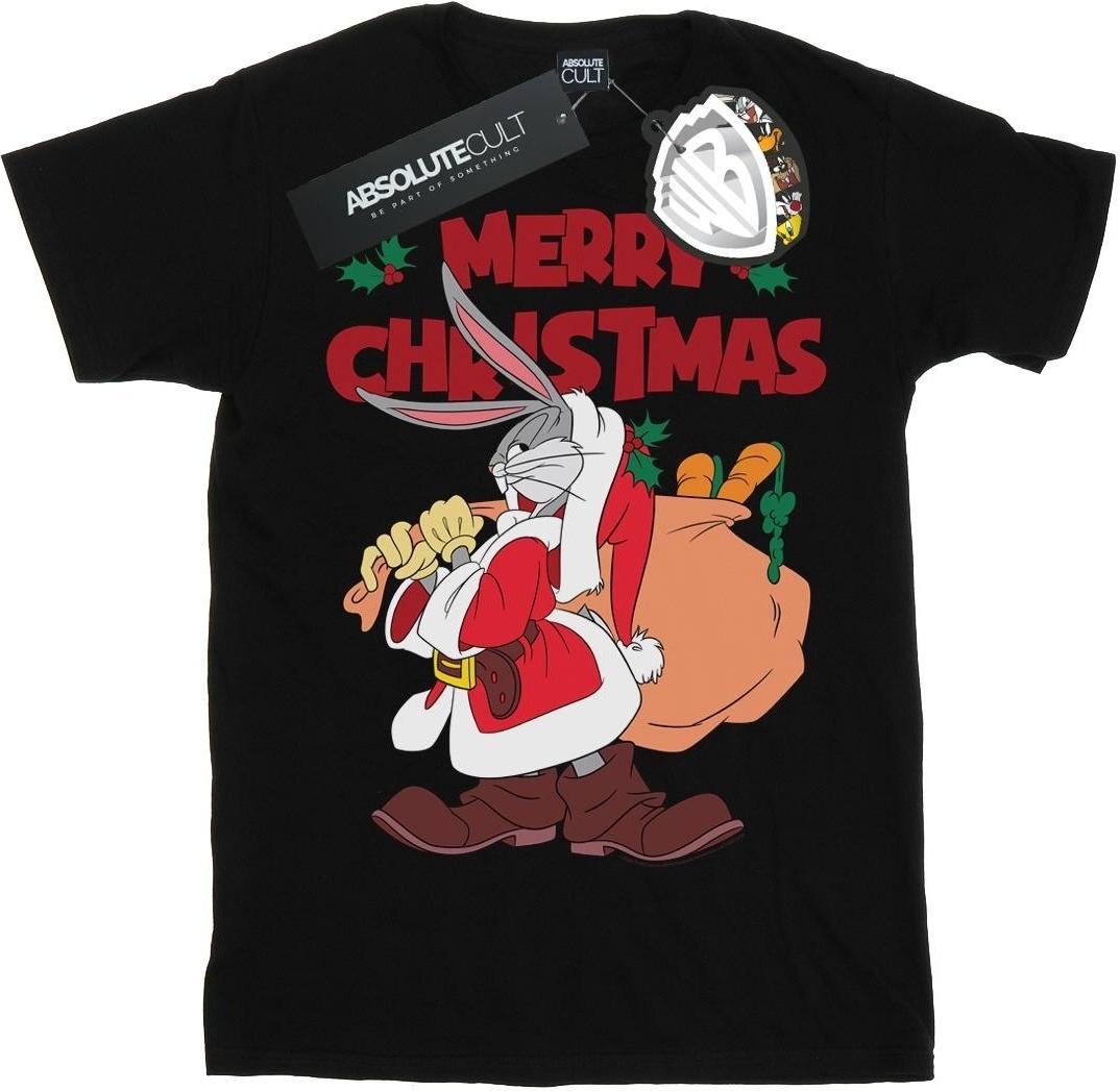 looney tunes t-shirt santa bugs bunny cotton boyfriend