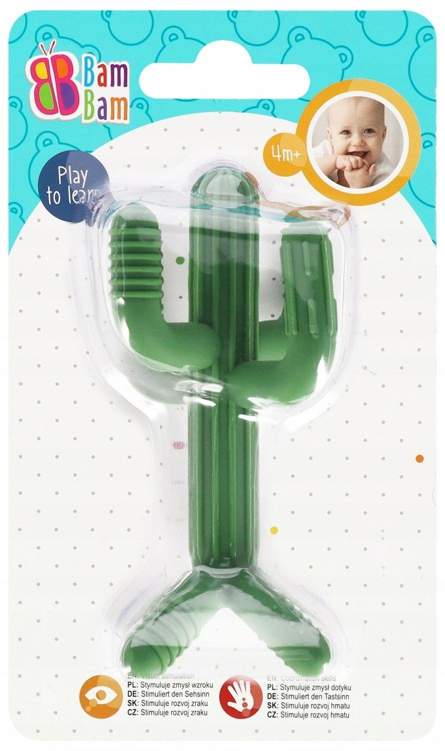 bambam teething toy kaktus 3d multicolor