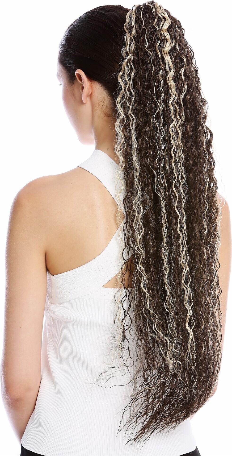 wig me up hair extensions zopf pferdeschwanz voluminous brown/blonde mix
