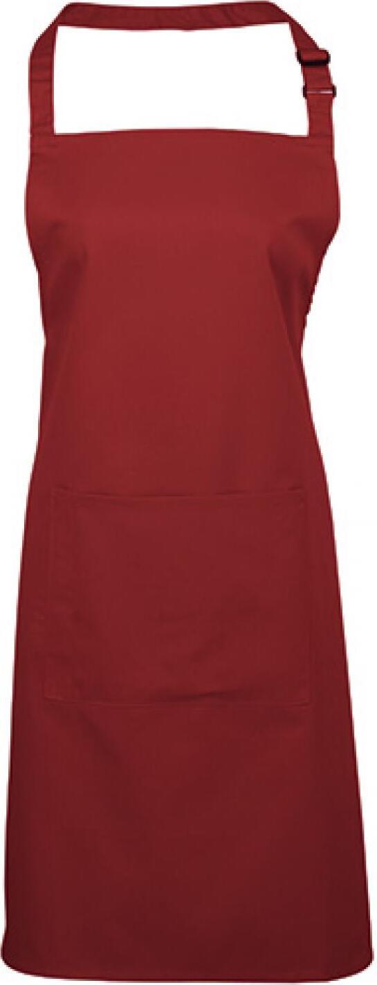 premier bib apron colours collection burgundy 72x86cm
