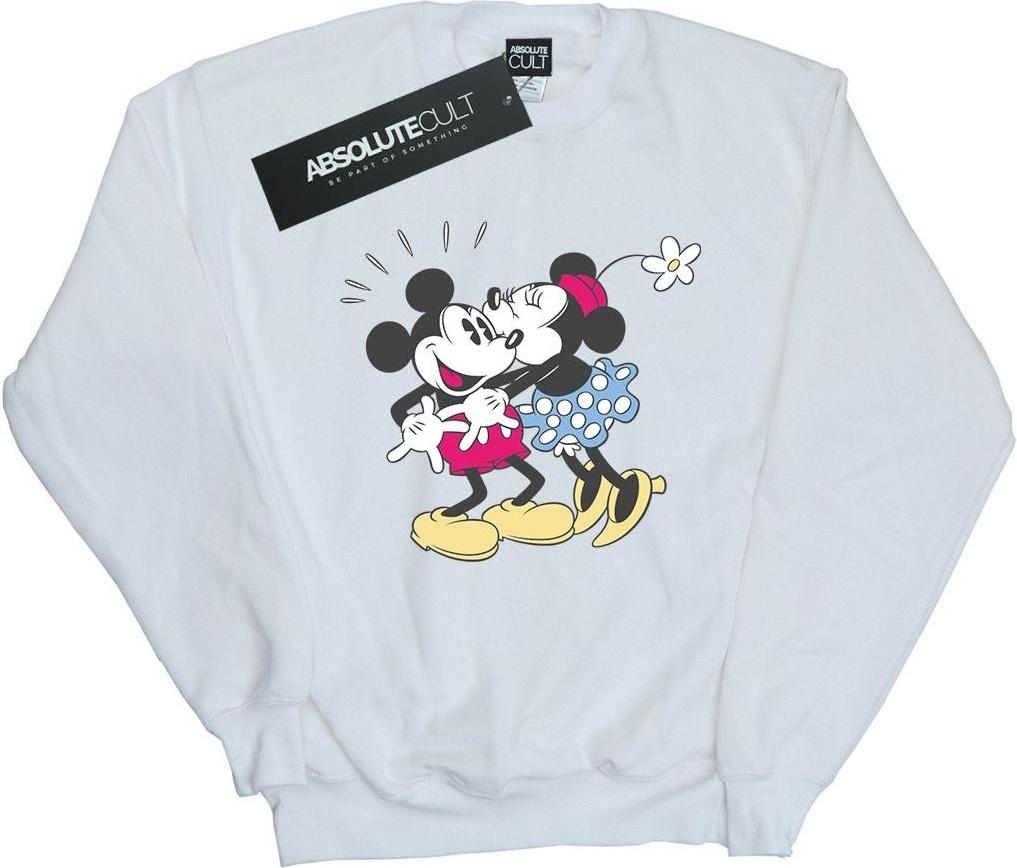 disney sweatshirt mickey and minnie mouse kiss white l