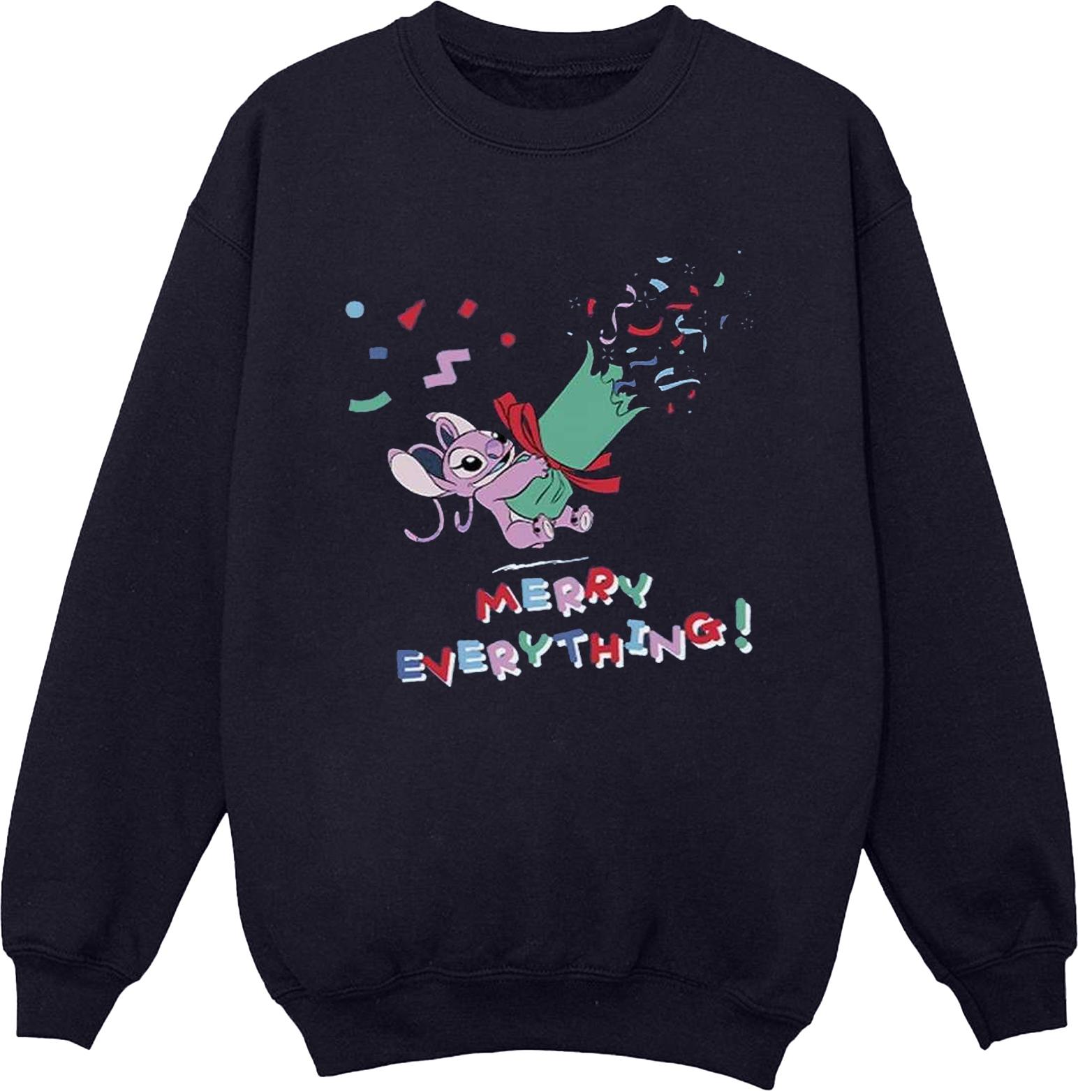 disney sweatshirt angel merry everything navy blue s