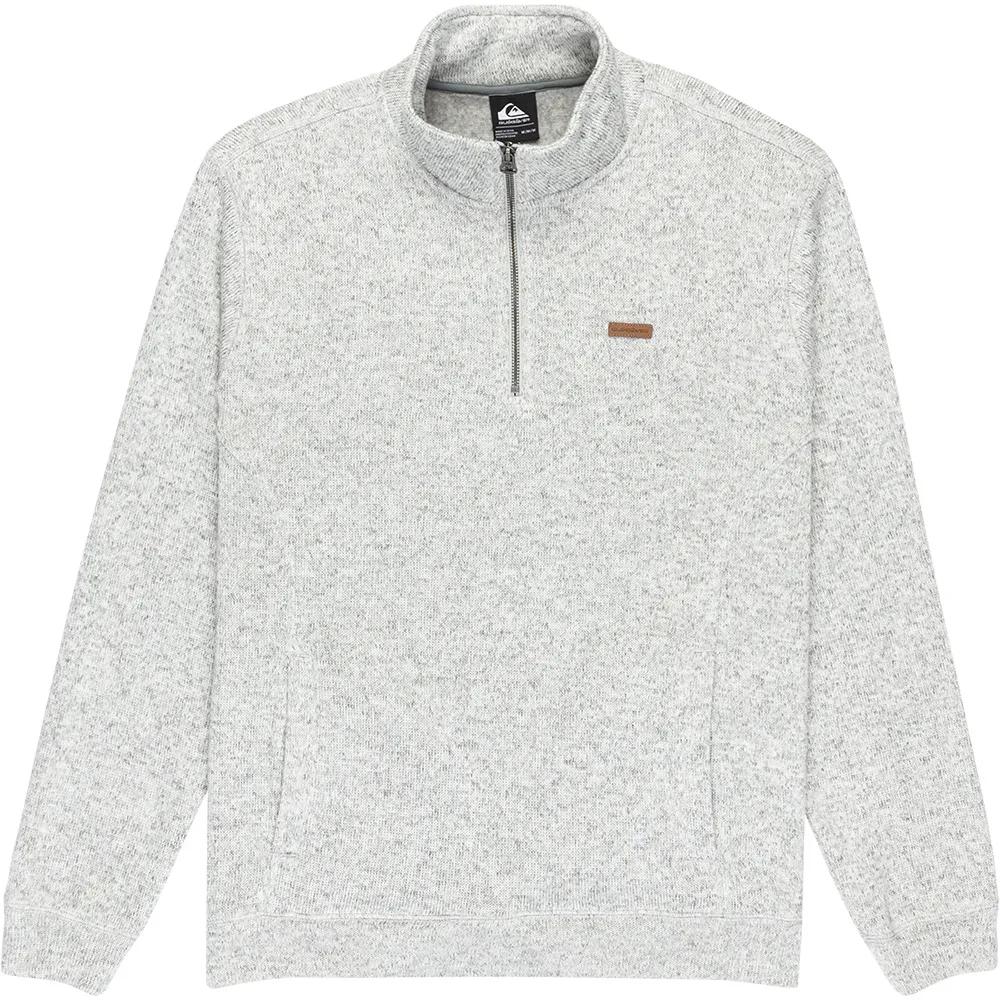 quiksilver sweatshirt keller half zip light grey heather s