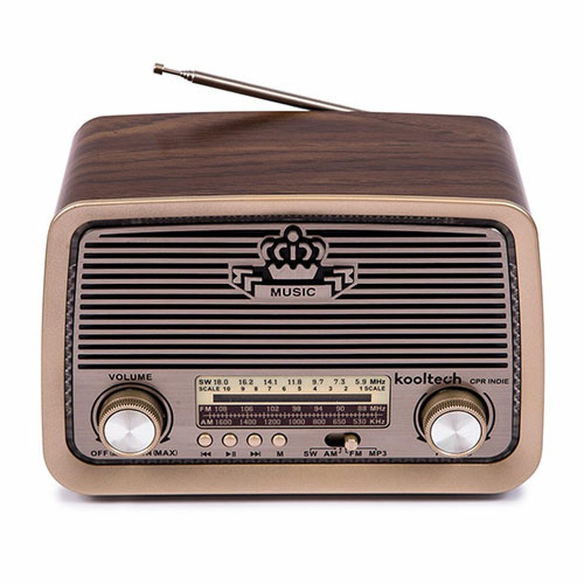 kooltech radio cpr indie bluetooth vintage