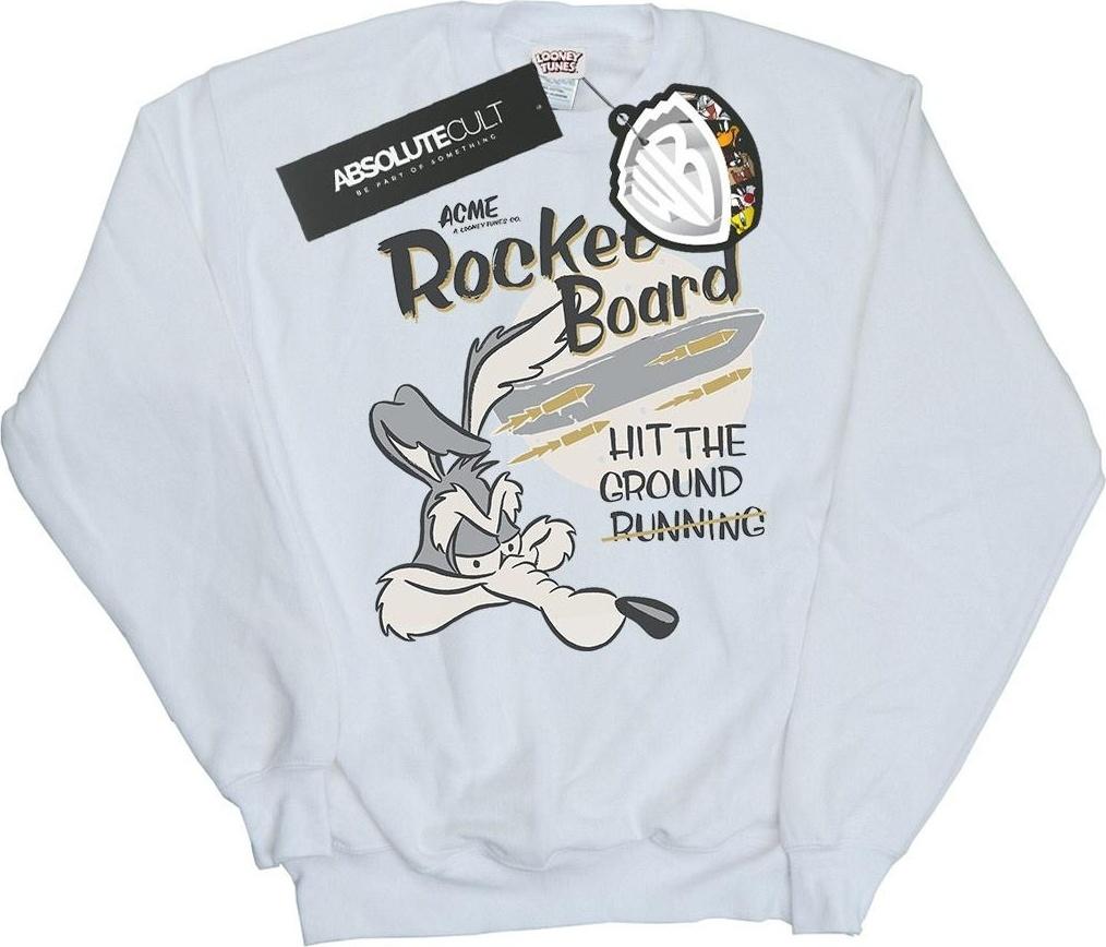 looney tunes sweatshirt rocket board white