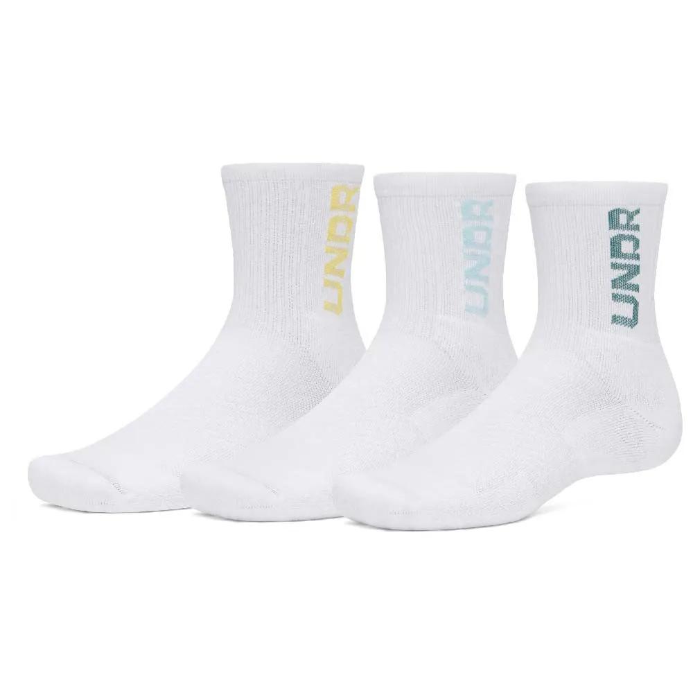 under armour socks 3-maker mid crew 3 pack