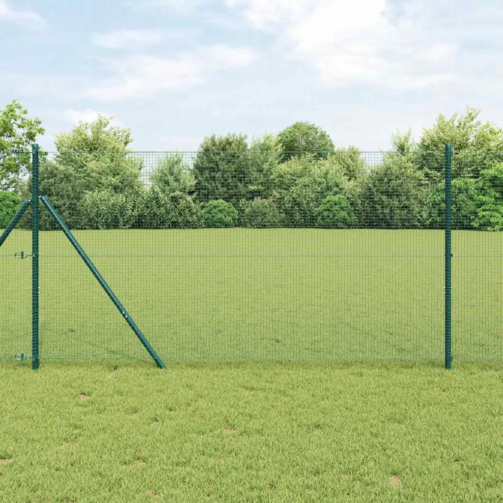 vidaxl welded wire fence green 1 x 50 m