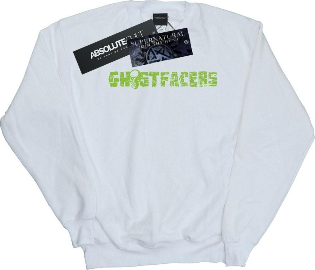 supernatural sweatshirt ghostfacers logo white m