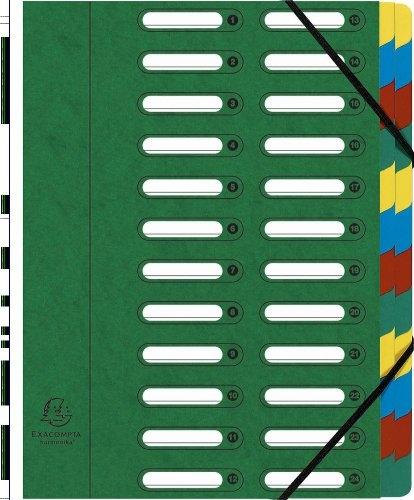 exacompta folder organizer harmonika 24 compartments green