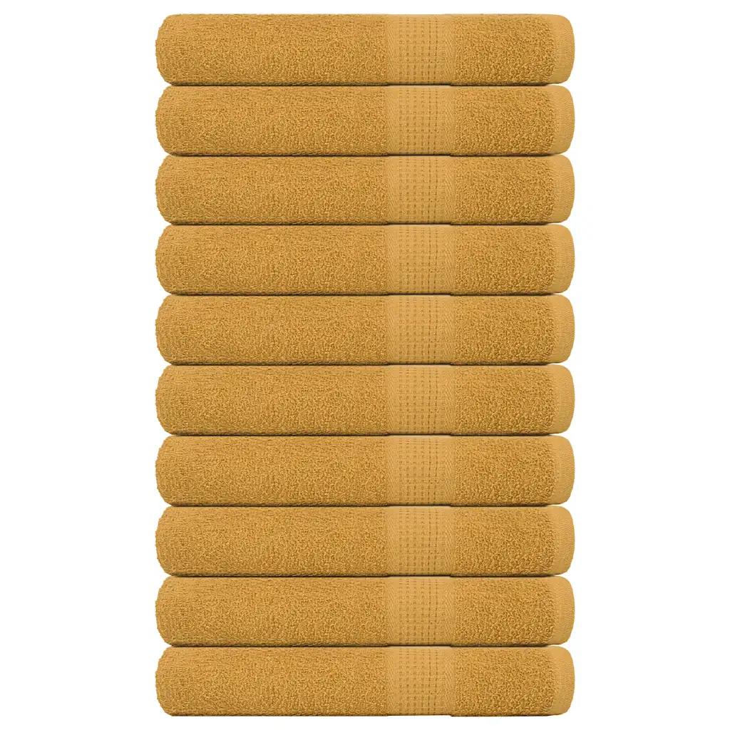 vidaxl sauna towels frogn 10 pcs gold 80x200 cm 360 gsm