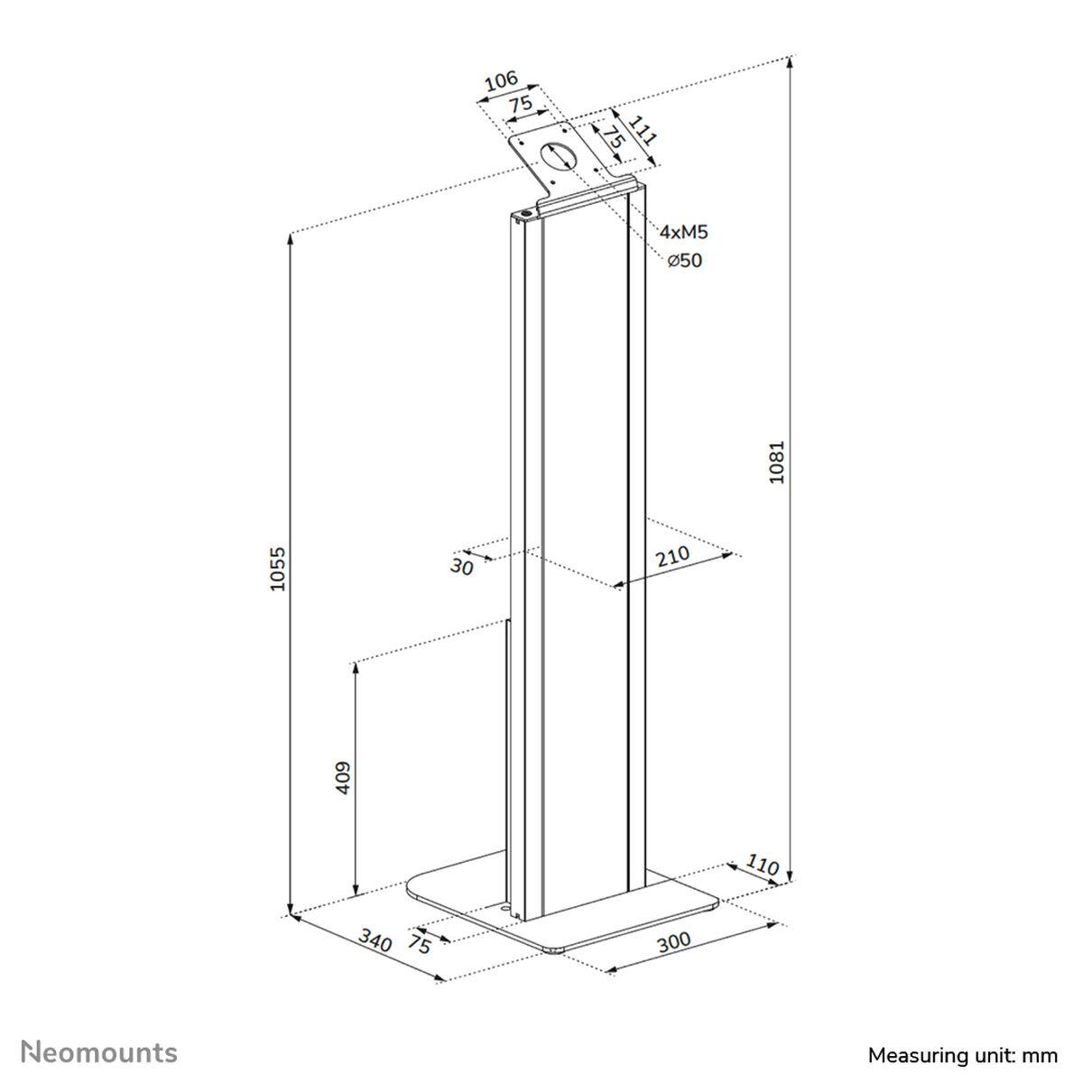 neomounts tablet floor stand fl15-628bl1 max 3kg