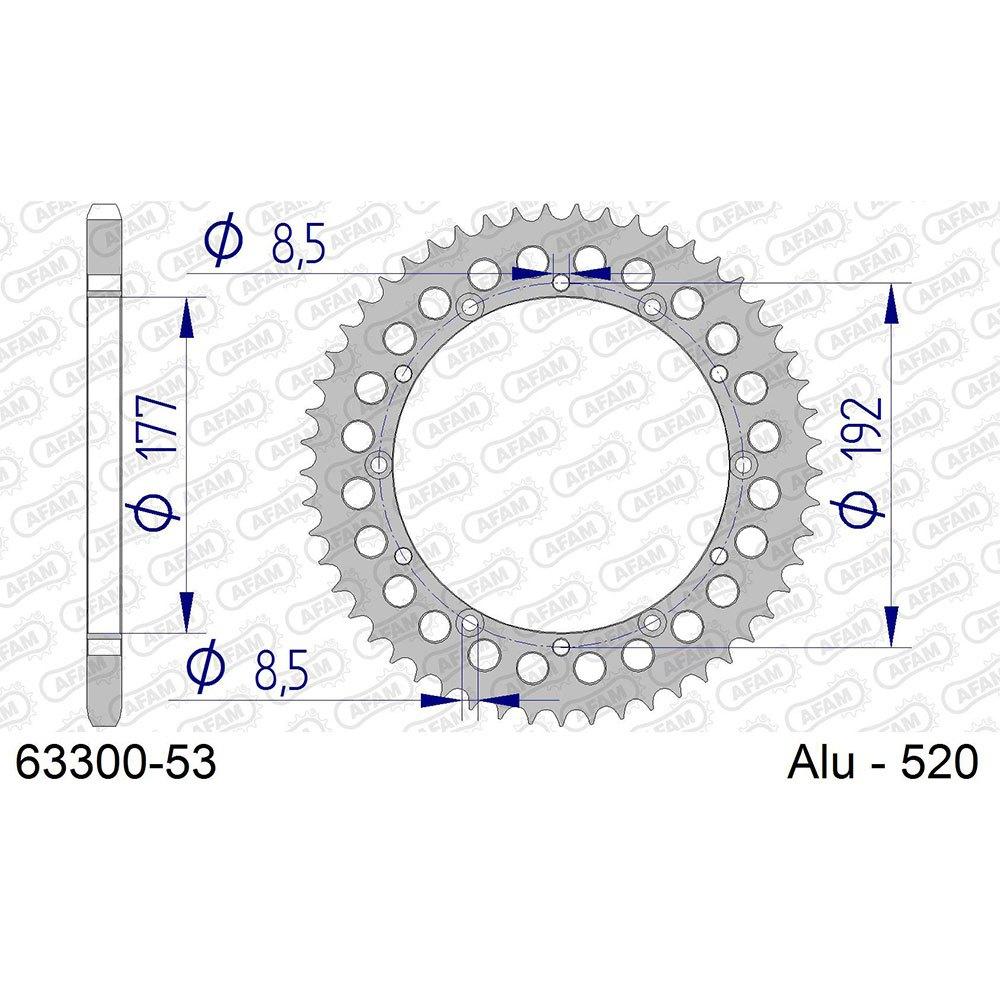 afam rear sprocket 63300 52t