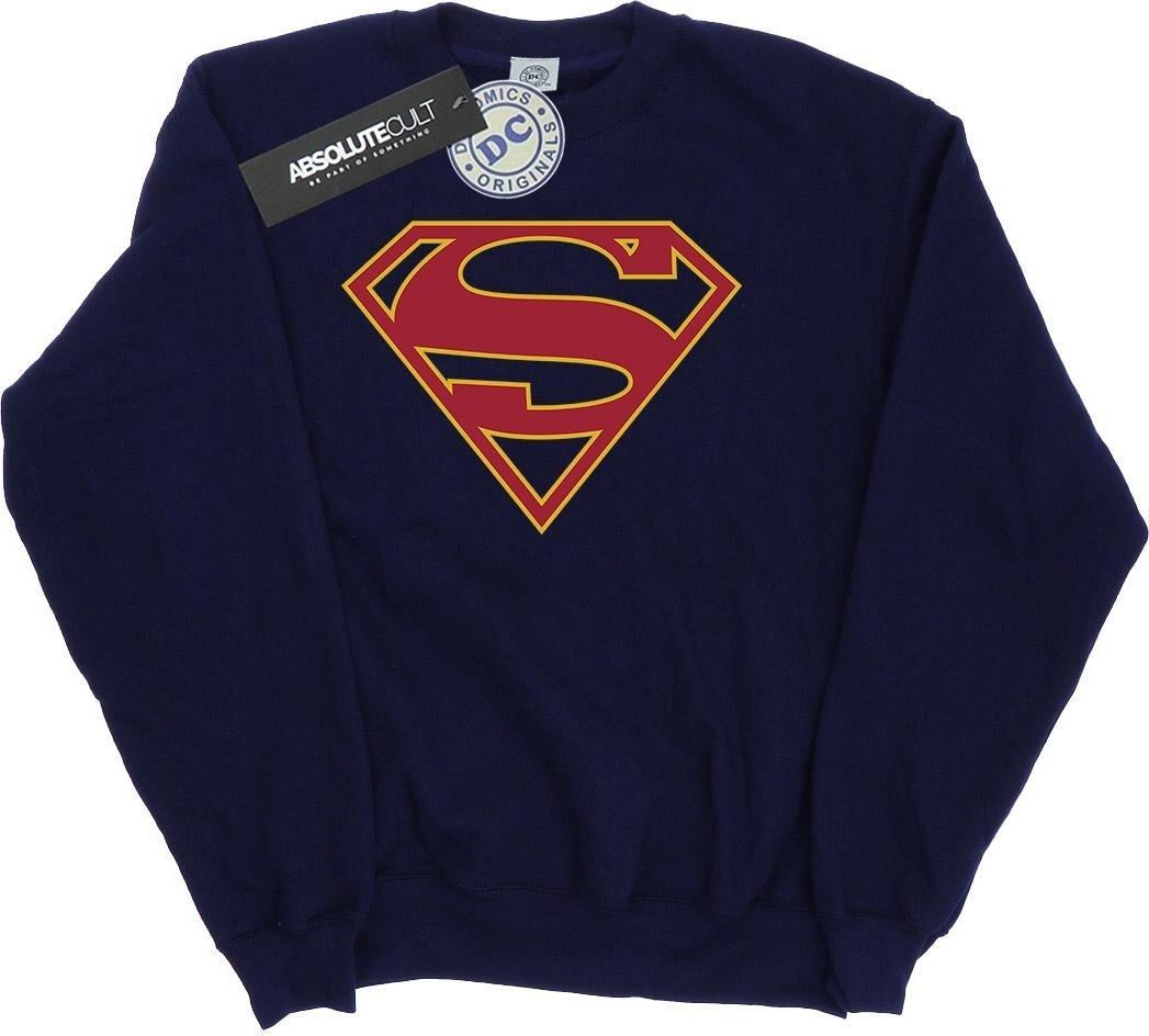 dc comics sweatshirt supergirl logo navy blue 4xl