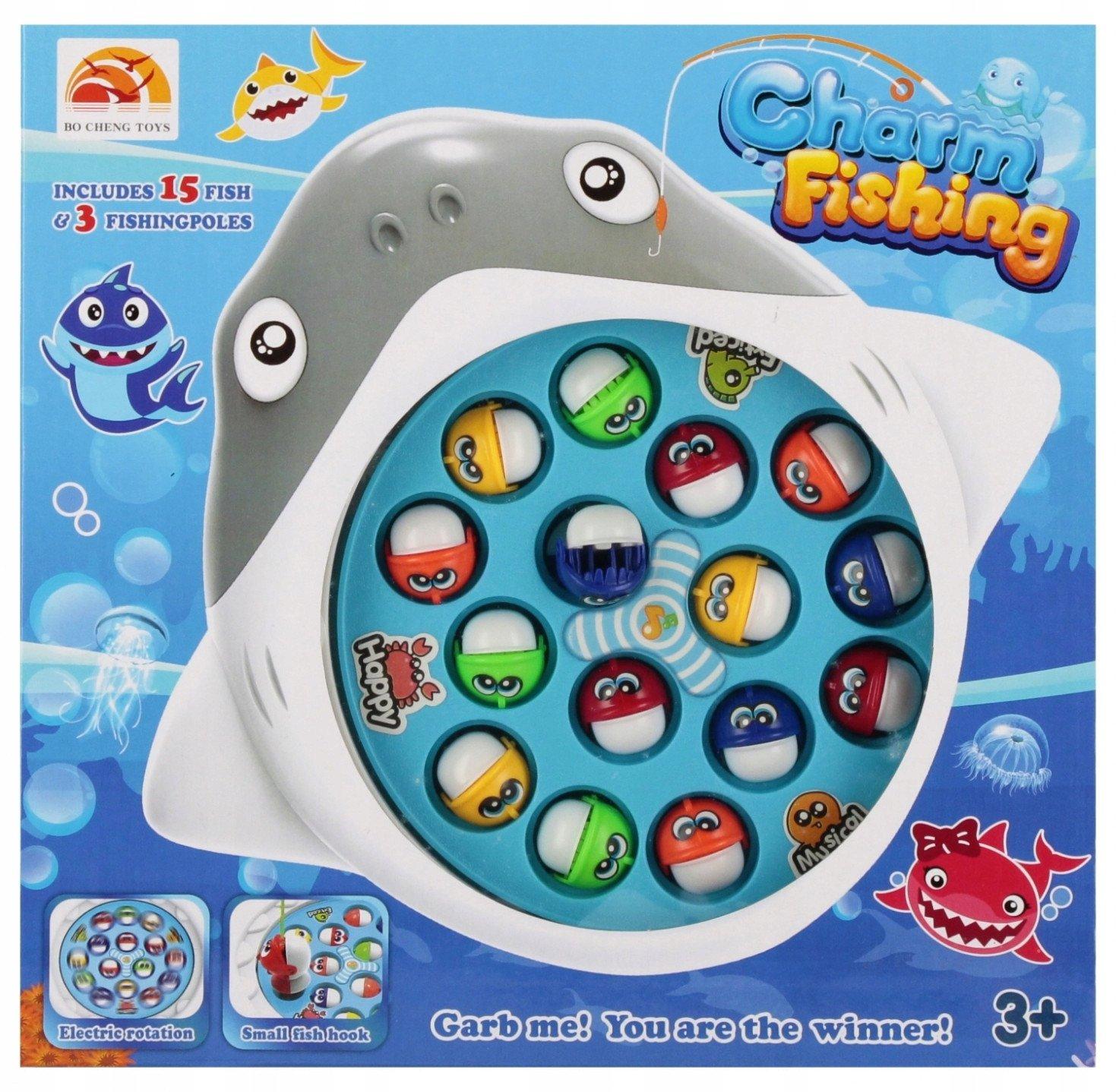 mega creative arcade toy magnetic fish game 3 rods