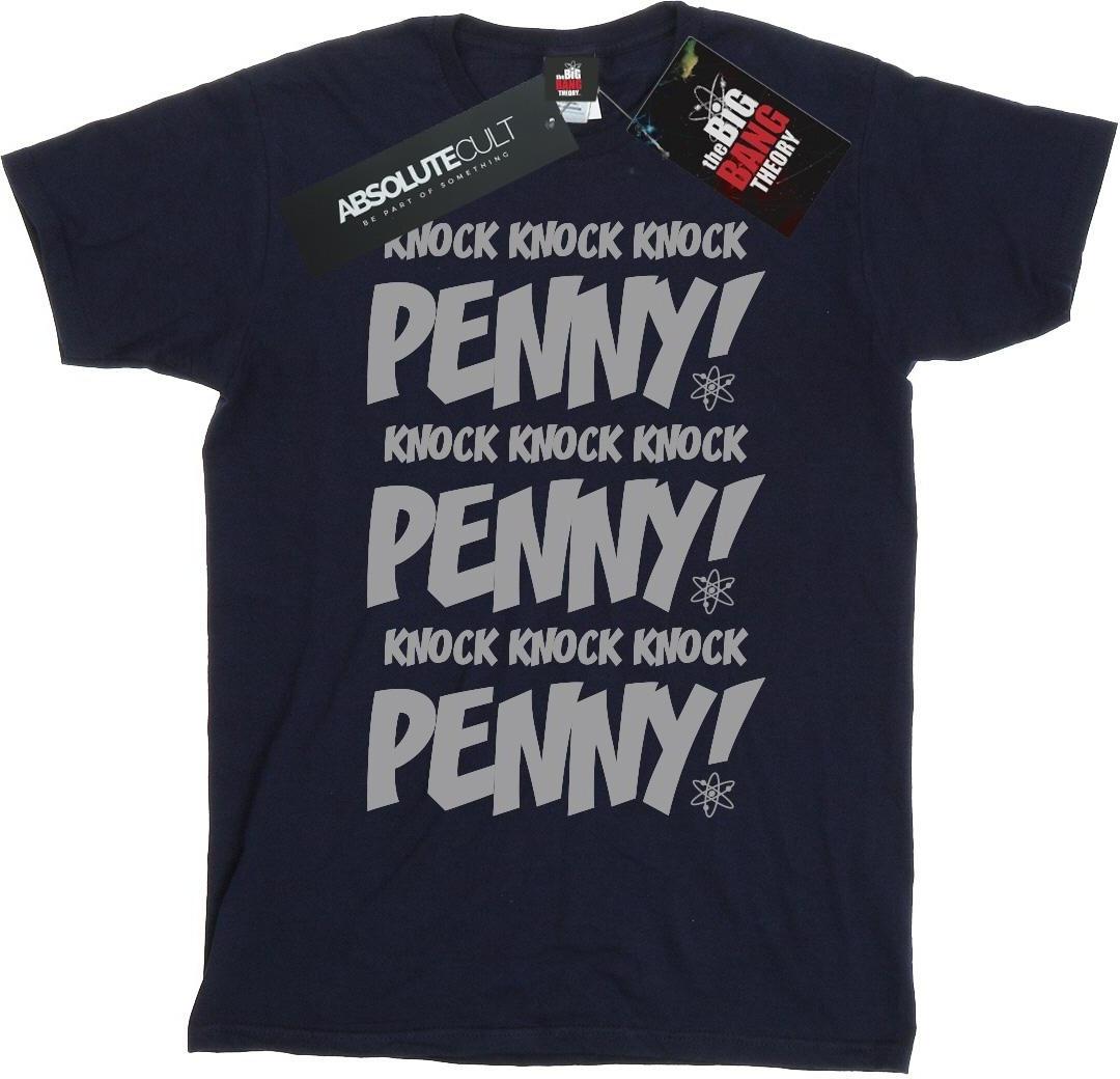 the big bang theory t-shirt knock knock penny boyfriend cotton l