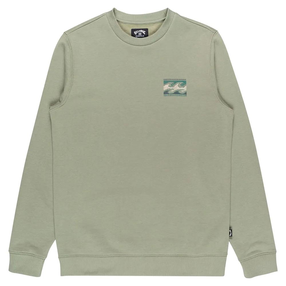 billabong sweatshirt foundation grey green s