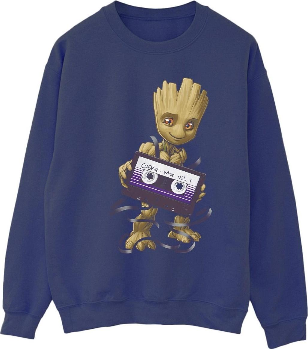 marvel sweatshirt guardians of the galaxy groot cosmic navy blue xl
