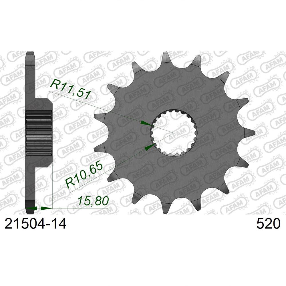 afam front sprocket 21504 14t