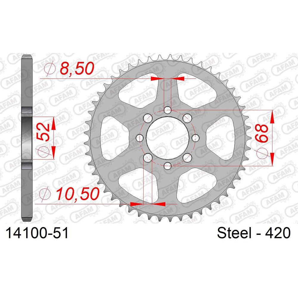 afam rear sprocket standard 14100 51t