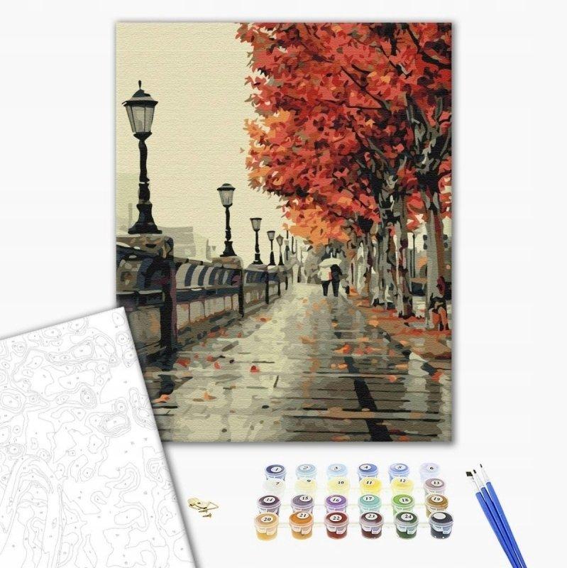 brushme painting by numbers autumn boulevard 40x50cm 1 piece