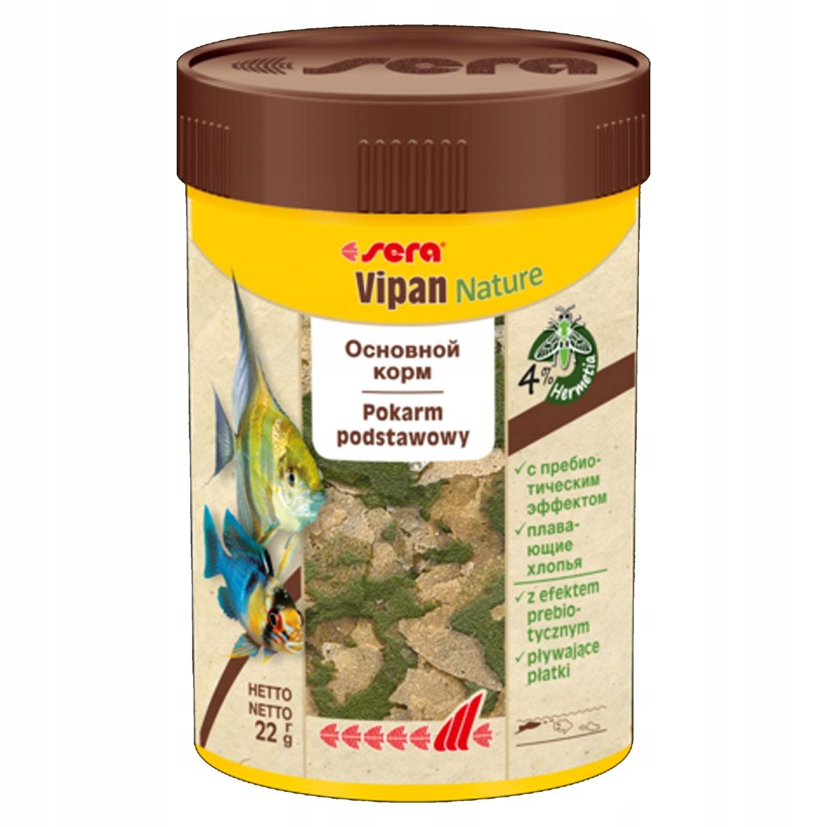 sera fish food vipan nature 22g flakes