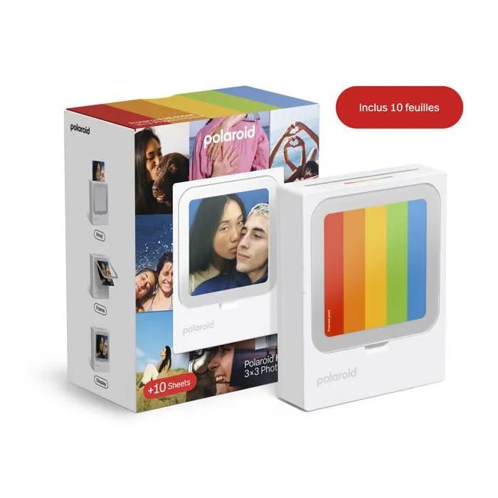 polaroid photo printer hi-print 3x3 white 10 sheets