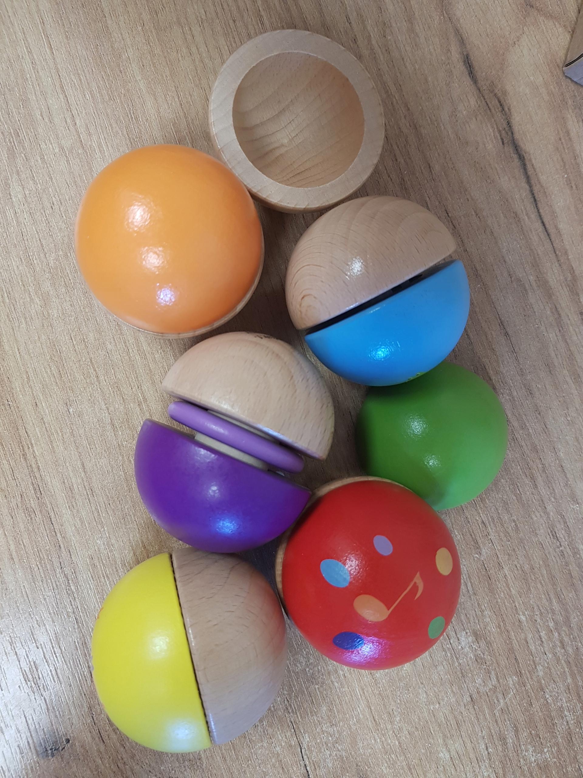 eichhorn musical toy wooden music balls 6 pcs