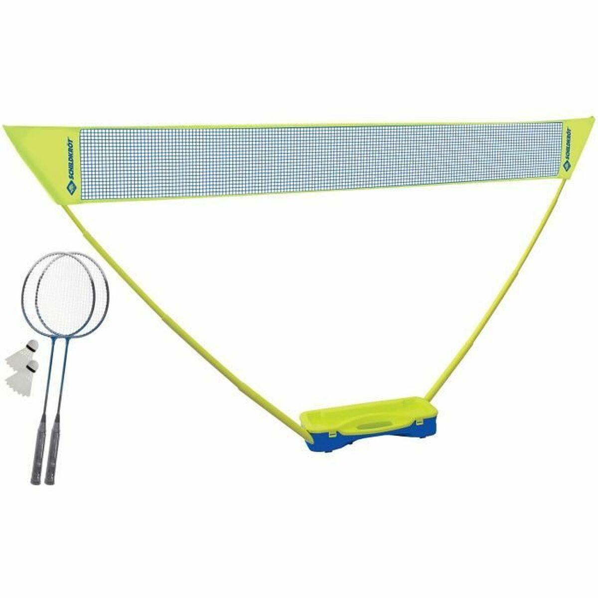 schildkröt badminton set compact 2 rackets 2 shuttles 1 net