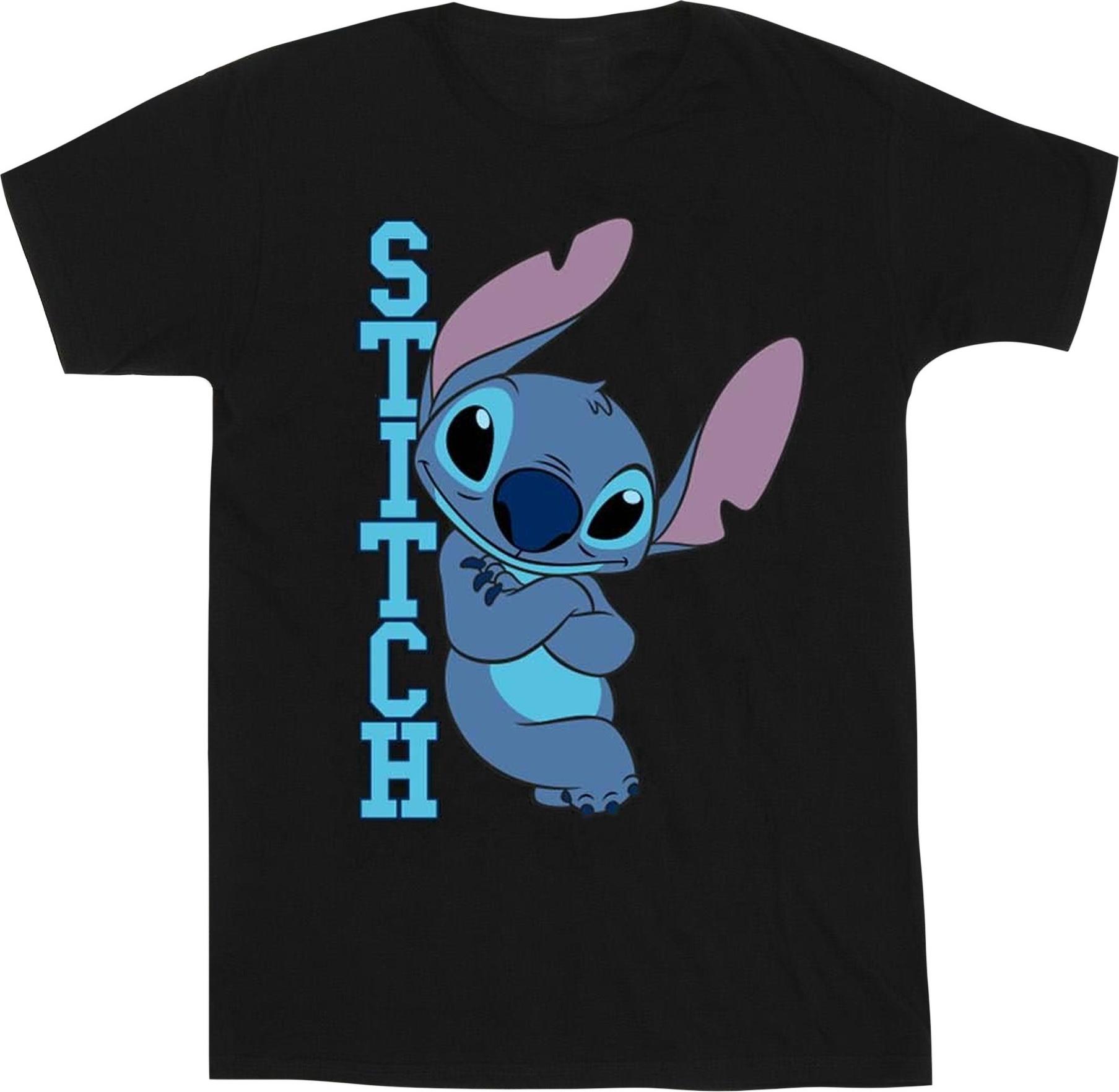 disney t-shirt lilo and stitch posing black
