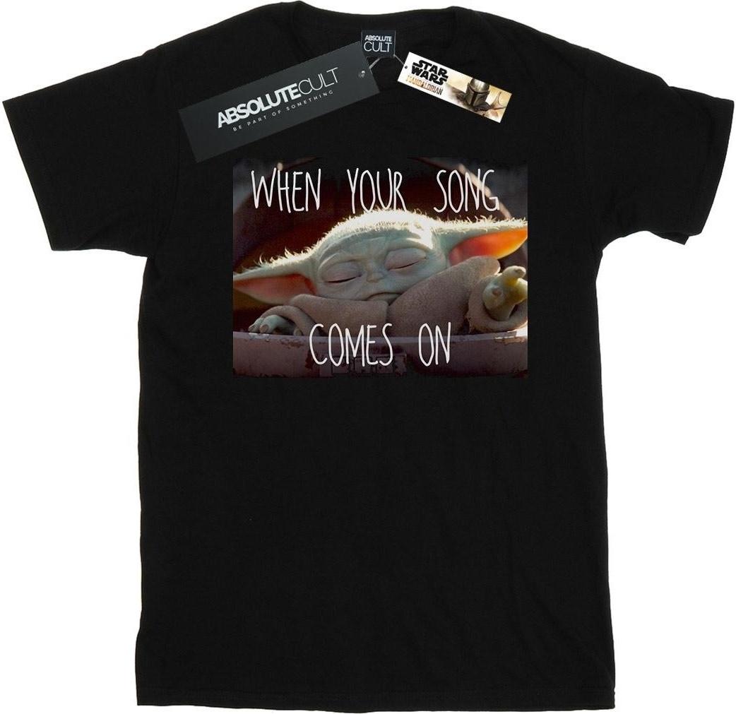 star wars t-shirt the mandalorian the child song black m