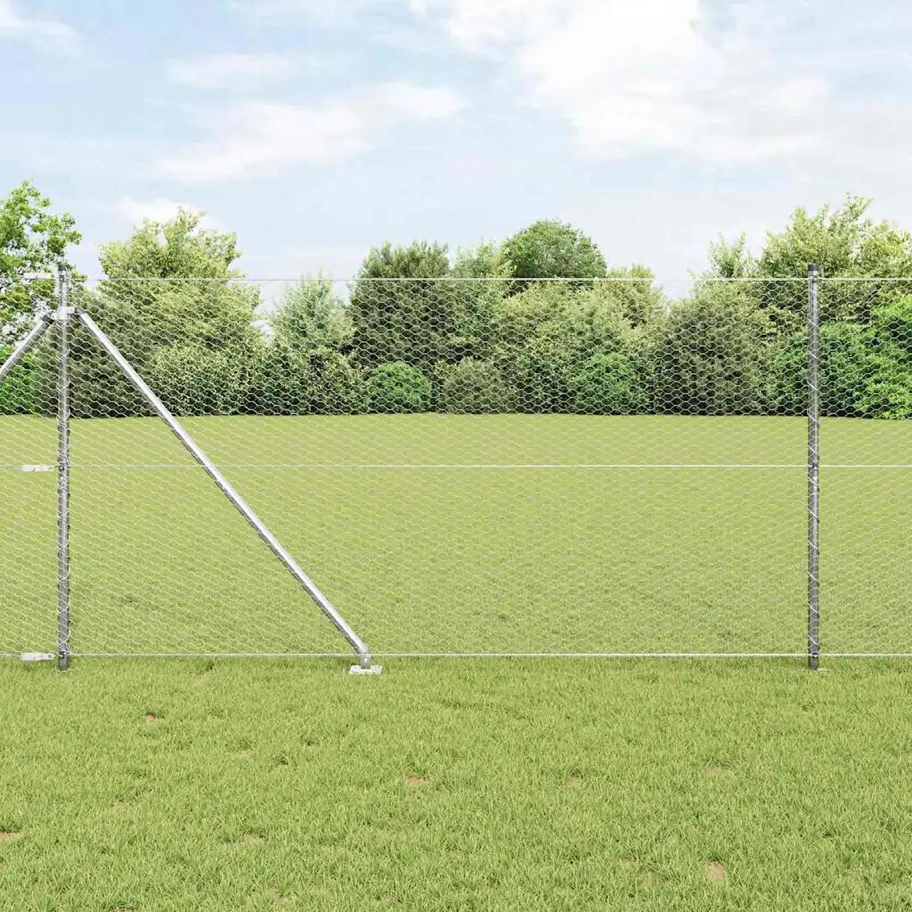 vidaxl fence post silver 10 x 1.2 m