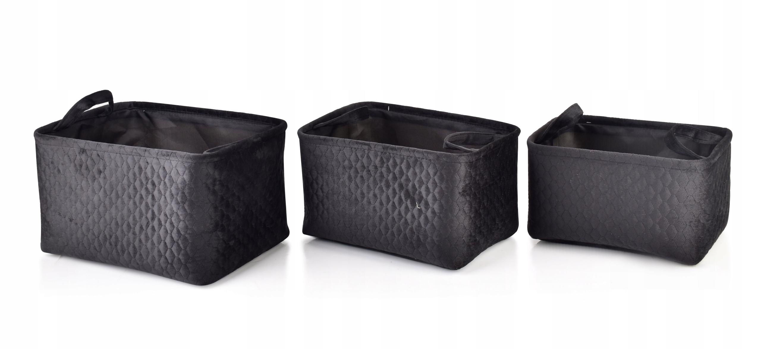 mondex storage baskets sara black 3 pack