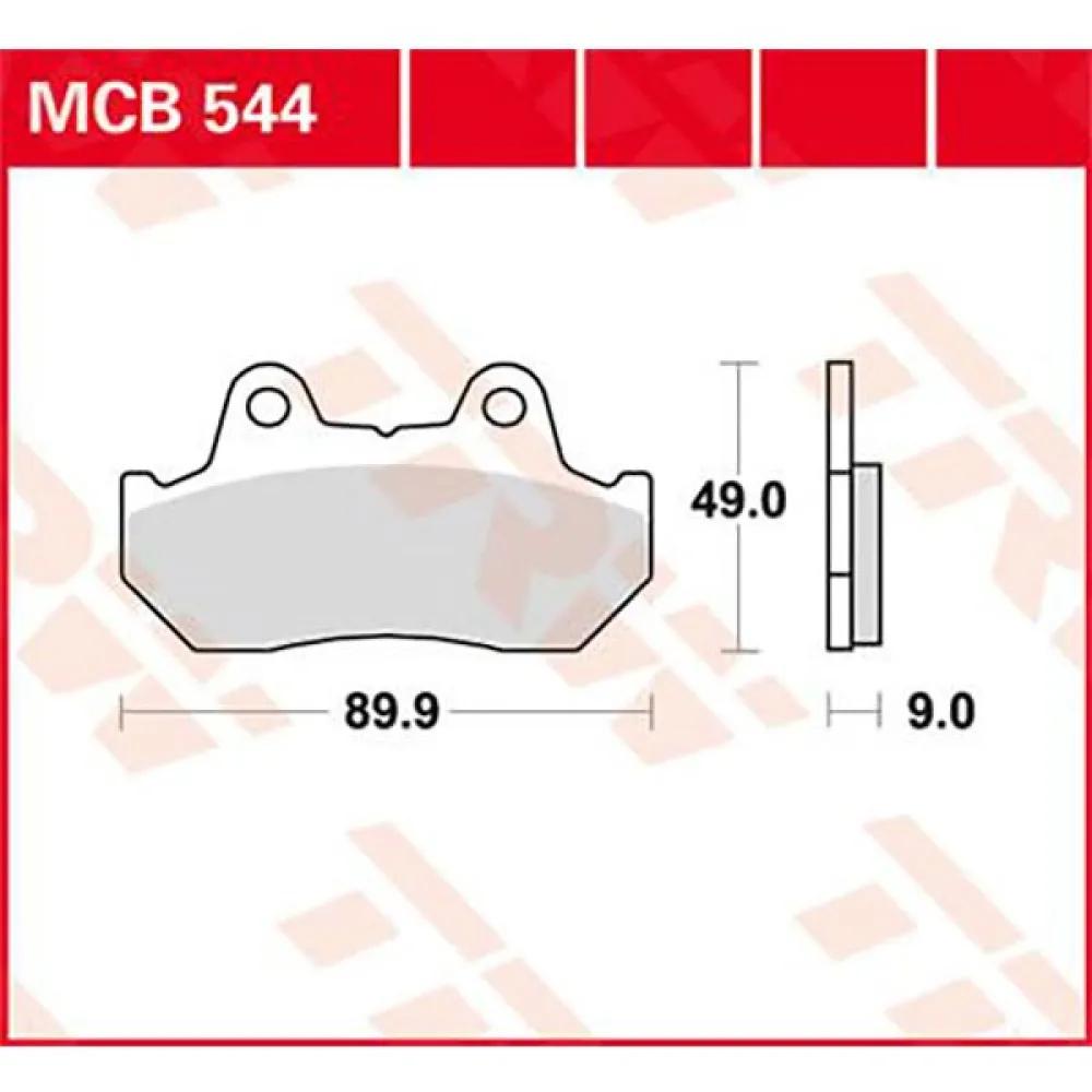 trw brake pads mcb 544 organic standard