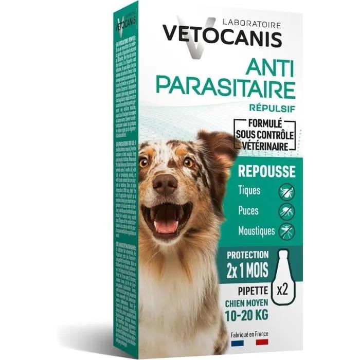 vetocanis antiparasitic pipettes for dogs 10-20 kg 2x1 month protection