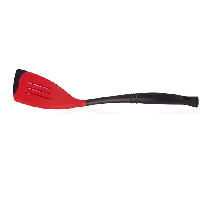 le creuset spatula angled silicone red 33.7cm