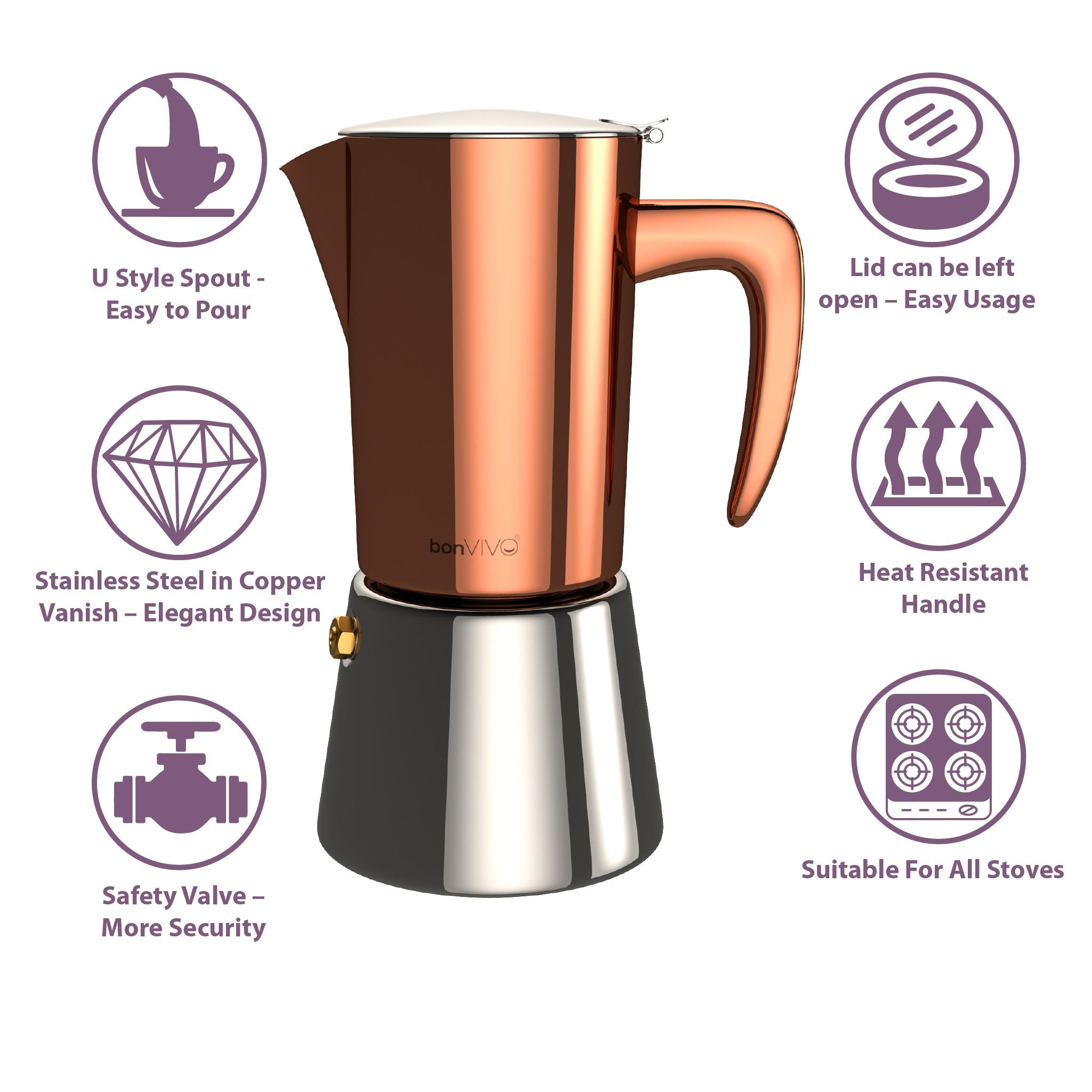 bonvivo espresso maker intenca copper 300ml