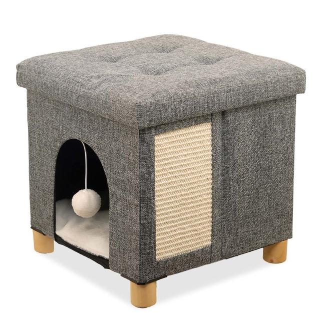 duvo+ cat scratching house gina gray 38x38x38cm