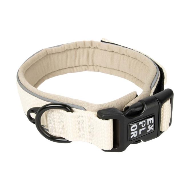 duvoplus dog collar ultimate fit comfy classic antique white s
