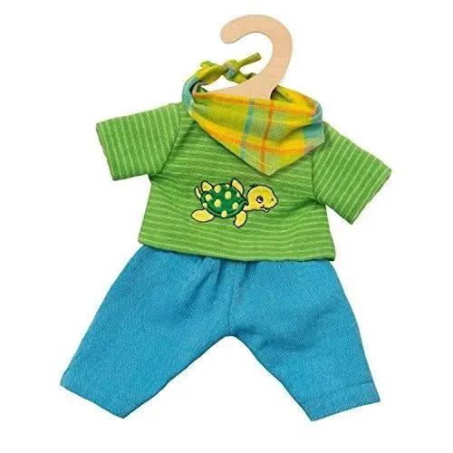 heless doll clothing set max 3 pieces blue/green 28-35 cm