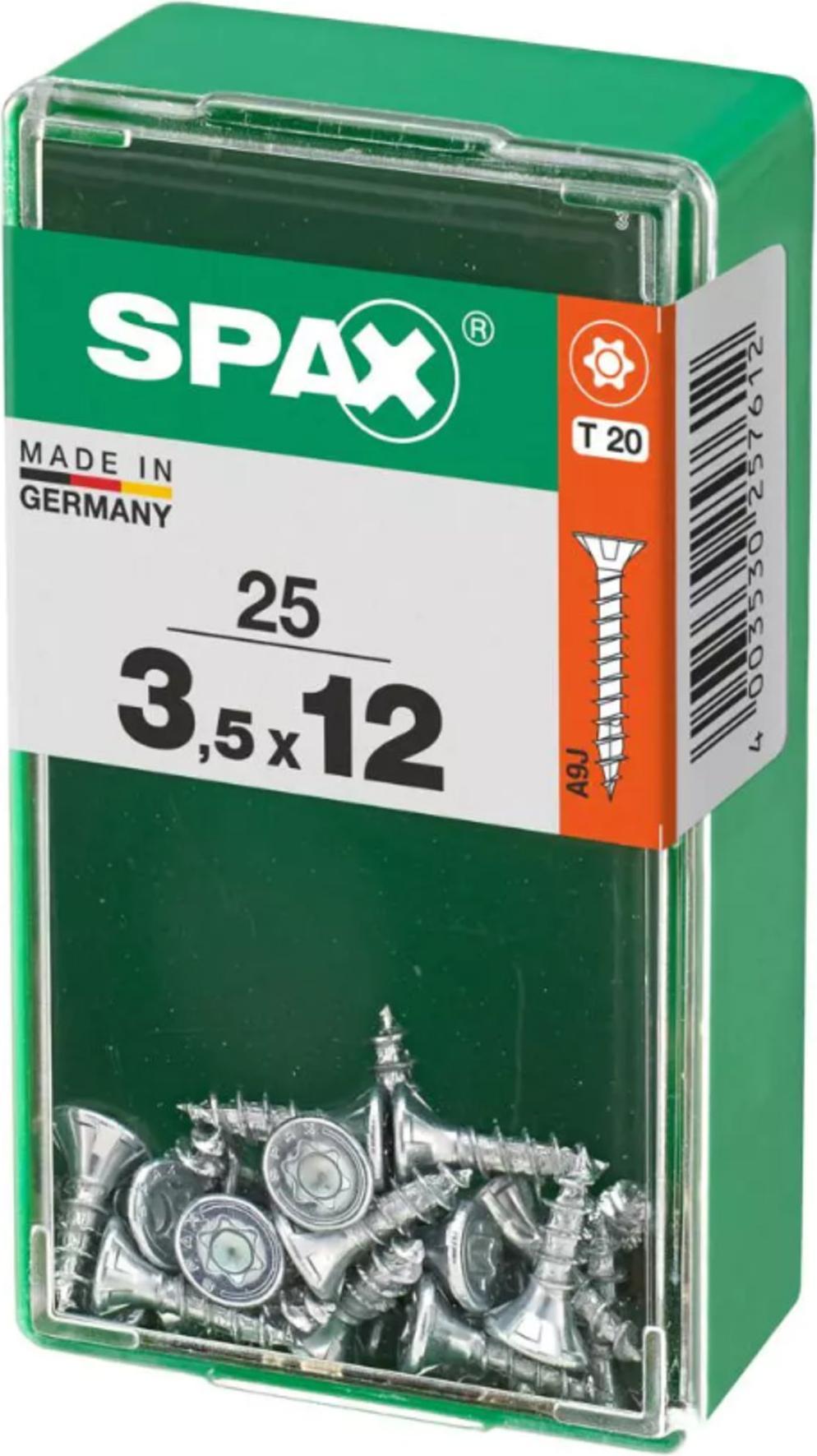 spax universal screw t-star plus 3.5x12mm 25 pack