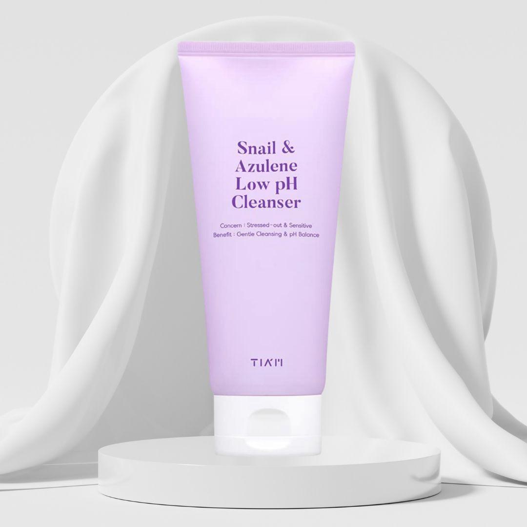 tiam gel cleanser snail & azulene low ph 200ml