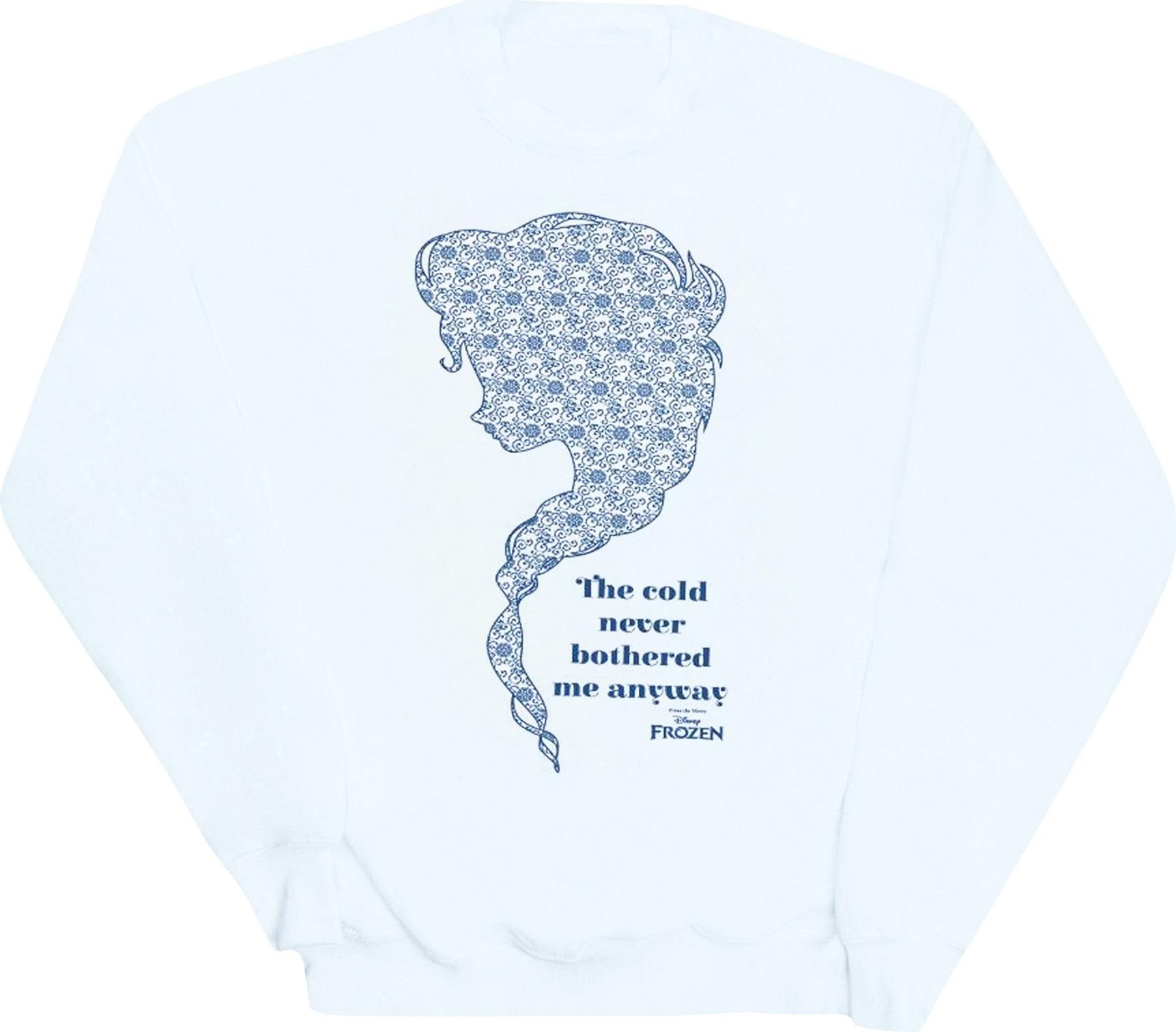 disney sweatshirt frozen semi-fitted white