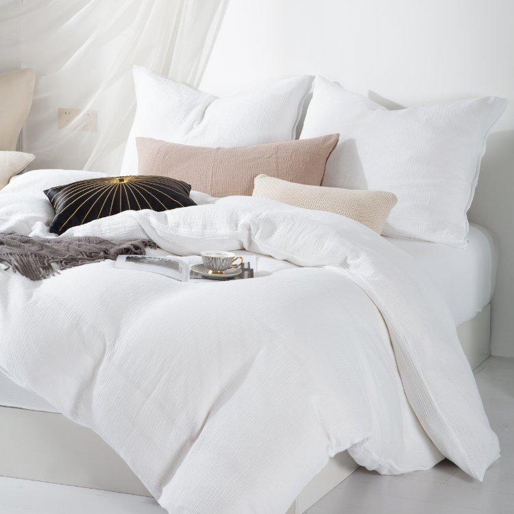 bedding set muslin white 160x200