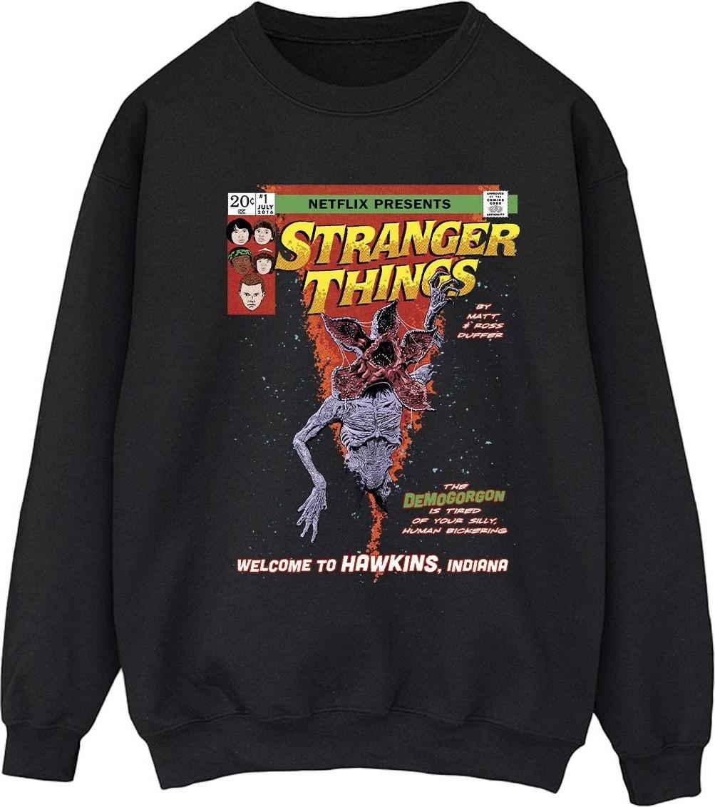 netflix sweatshirt stranger things comic cover black xxl