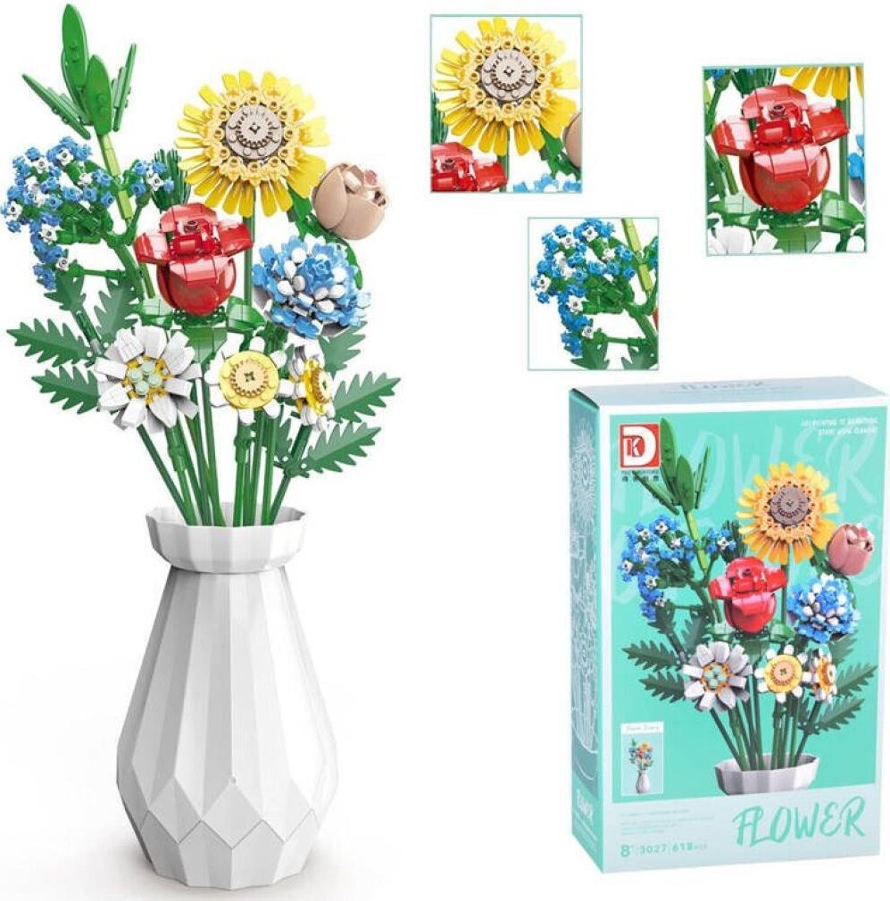 jokomisiada building blocks set wildflower bouquet 618 pieces