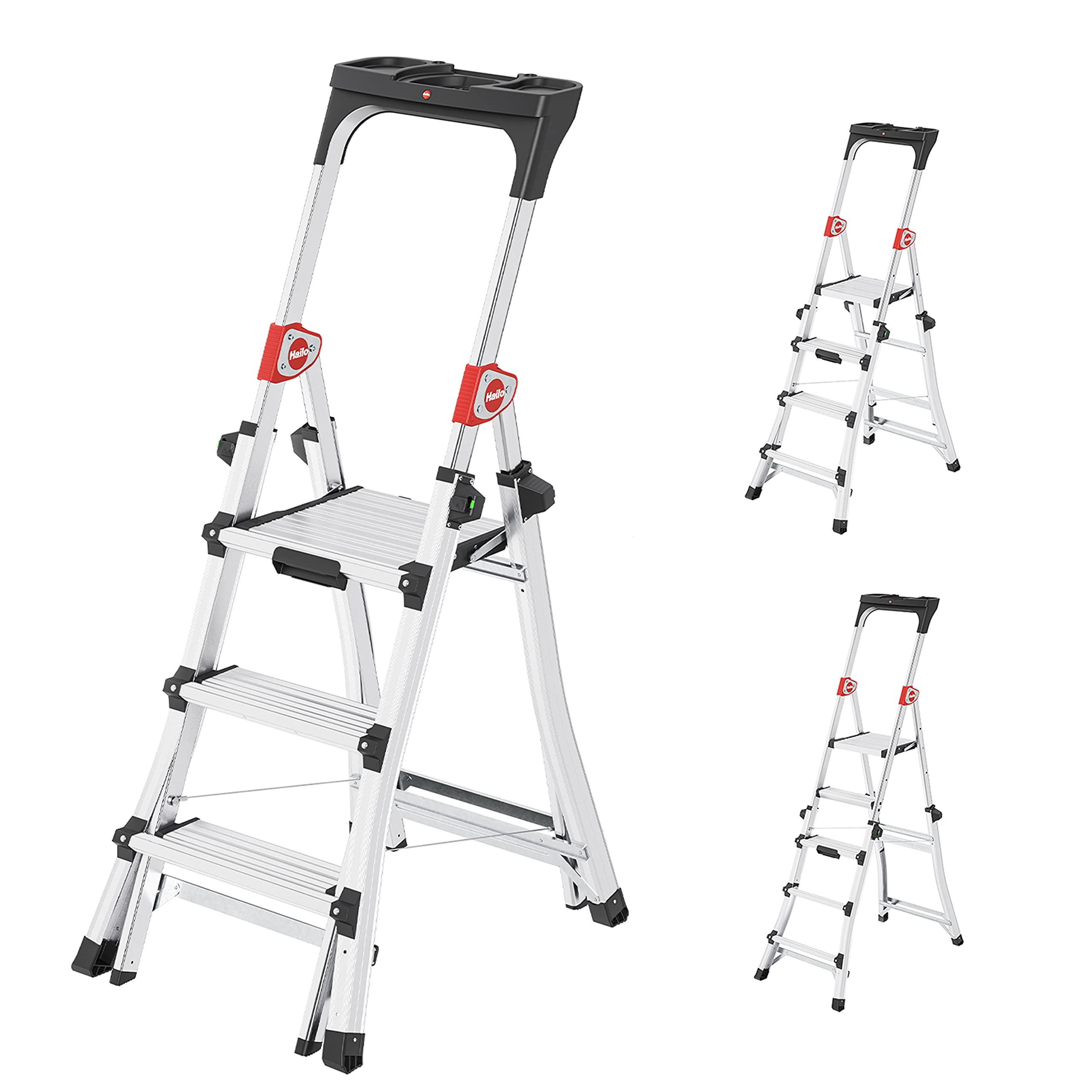 hailo telescopic ladder tl100 3-5 steps 150kg