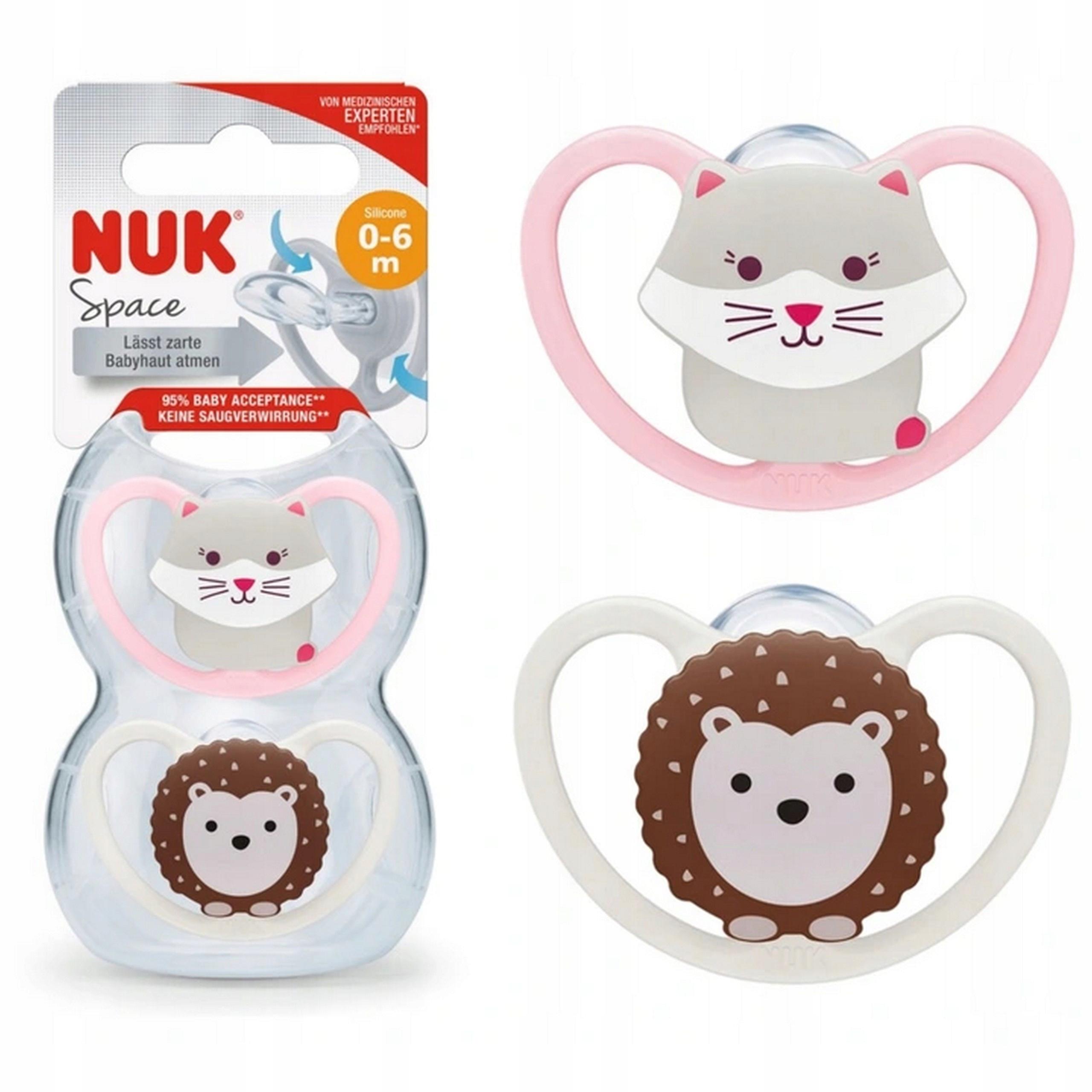 nuk pacifier space 0-6m 2 pack