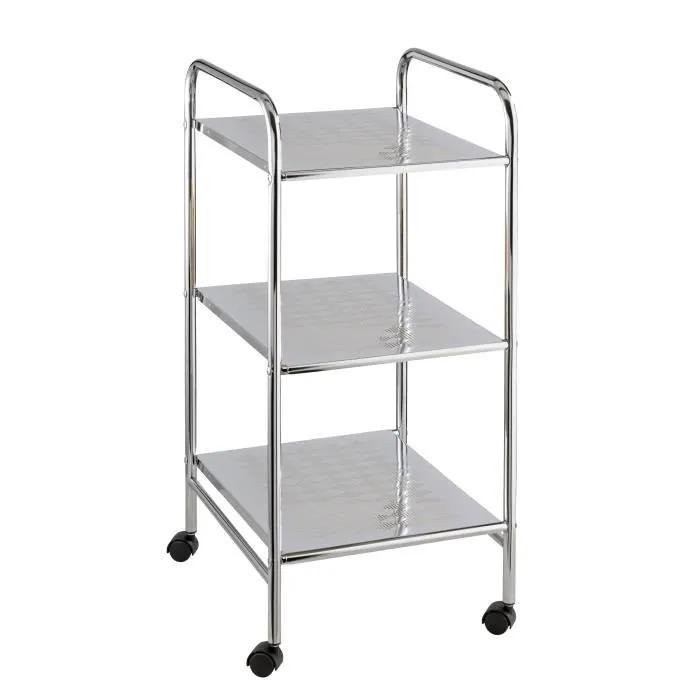wenko bathroom cart 3 shelves stainless steel 32x71x36.5cm