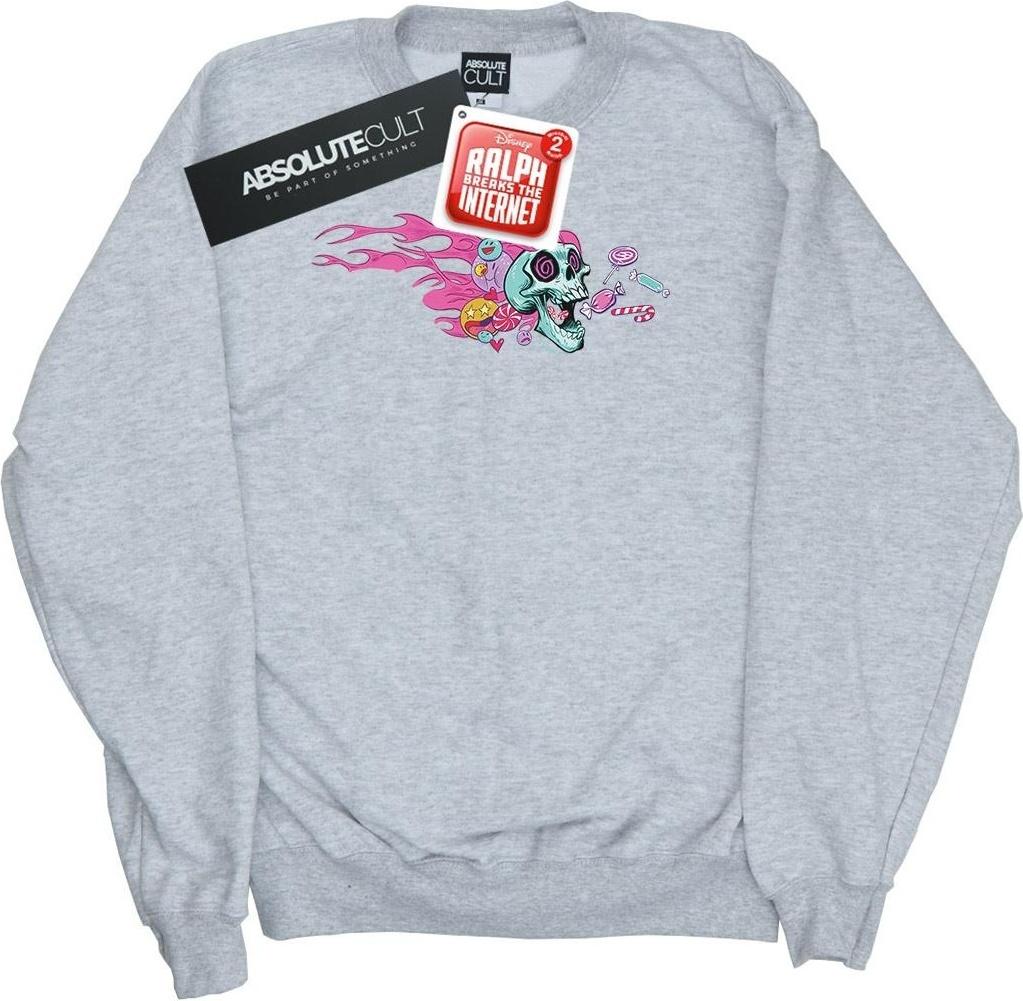 disney sweatshirt wreck it ralph printed grey m